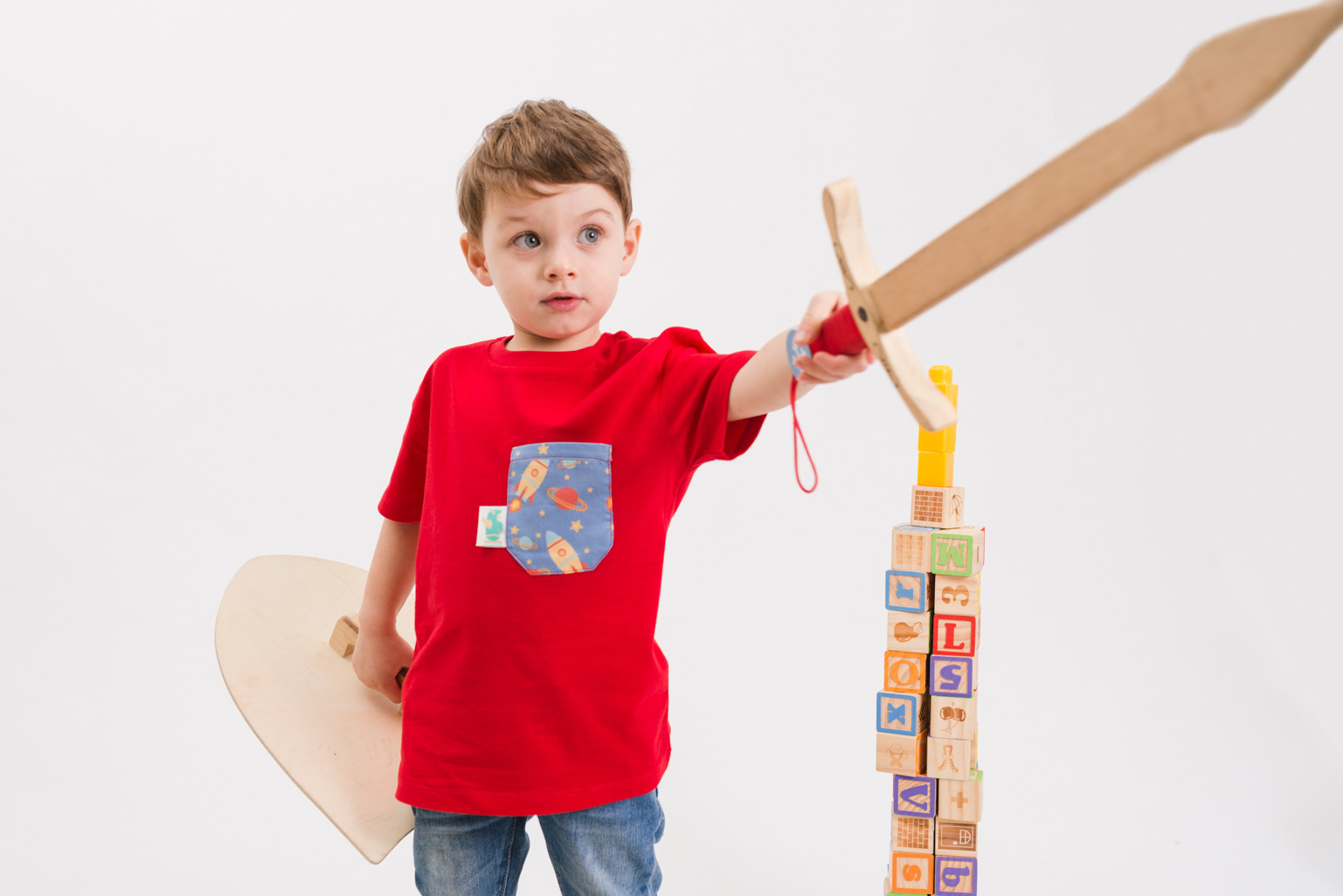Camiseta niño cohetes