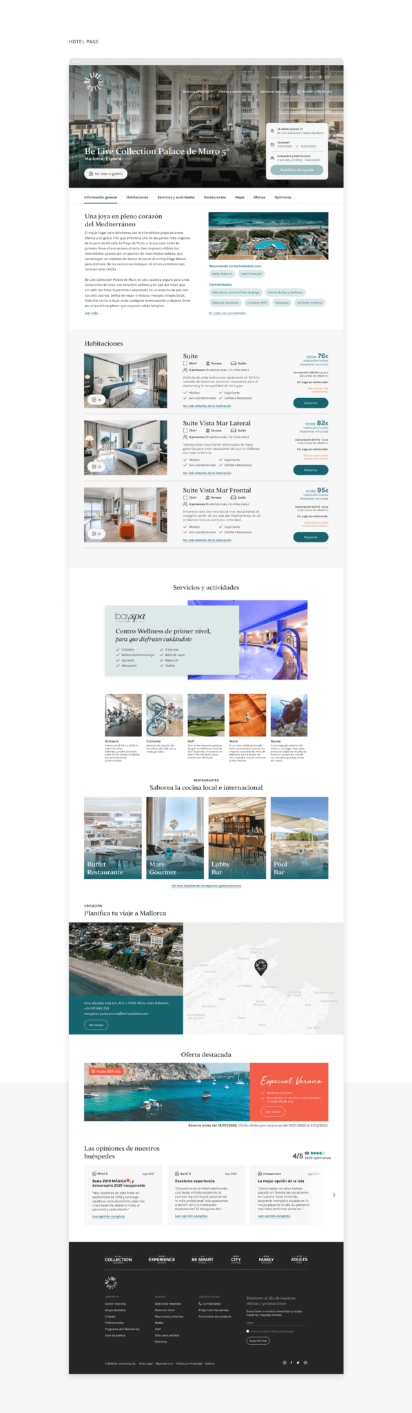 Página del hotel
