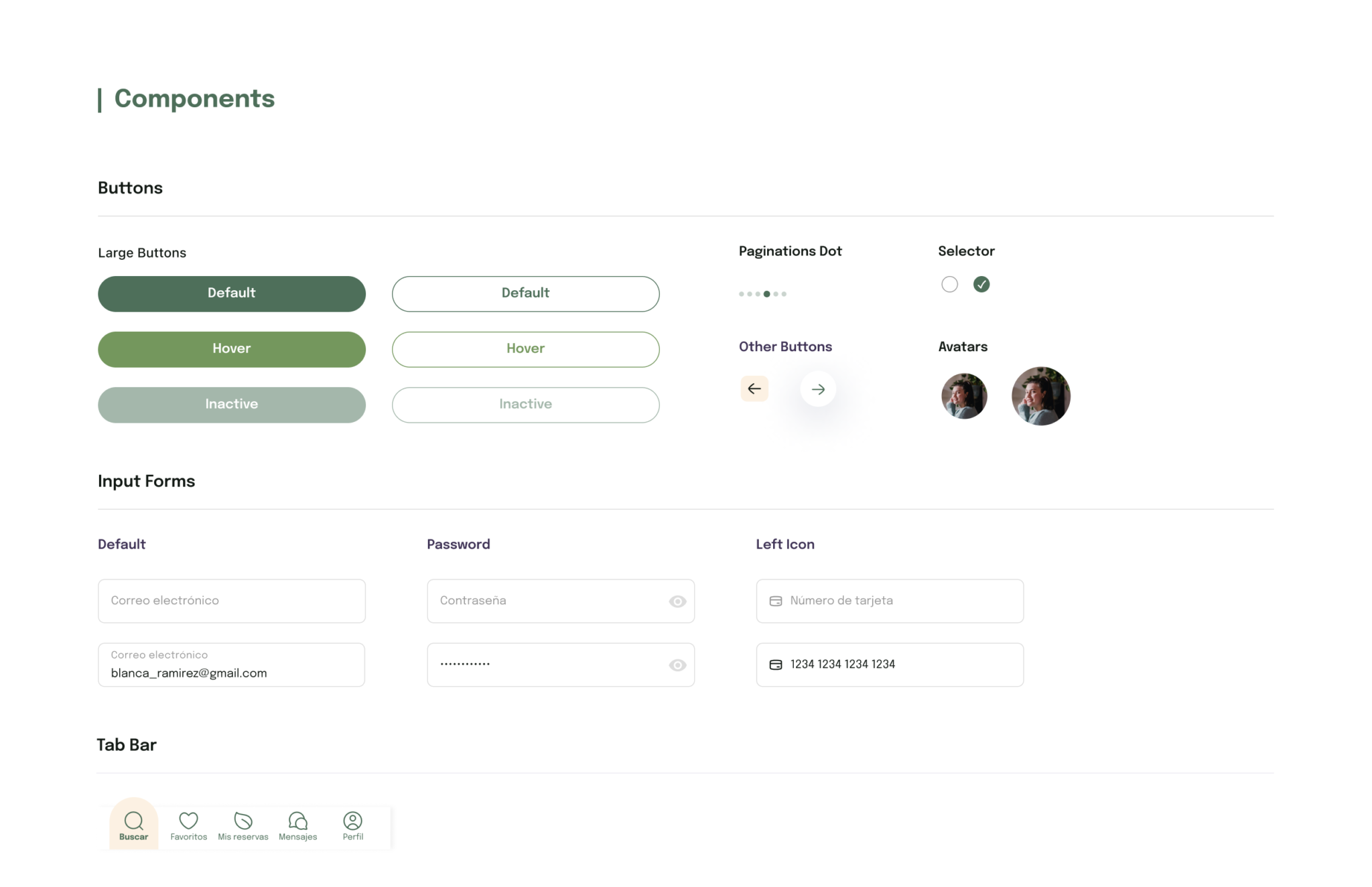 Guía de estilo: componentes