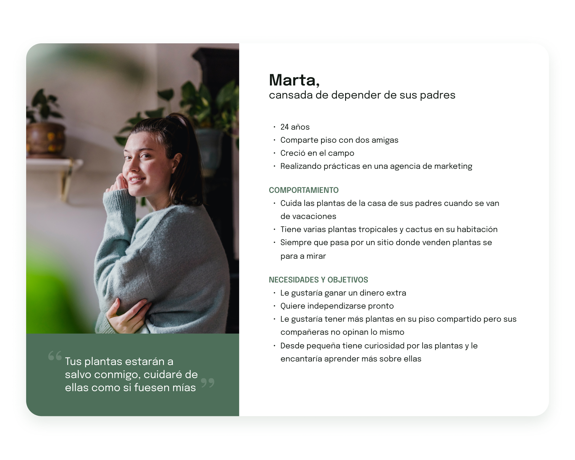 User persona Marta